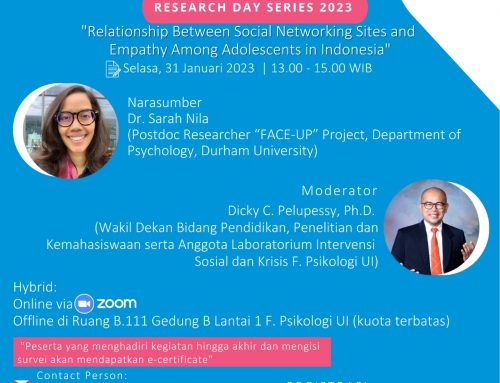 Research Day Series 2023: Seri 1 – Relationship between social networking sites and empathy among adolescents in Indonesia